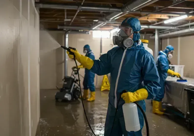 Basement Sanitization and Antimicrobial Treatment process in Belle Chasse, LA