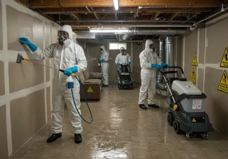 Basement Moisture Removal and Structural Drying process in Belle Chasse, LA